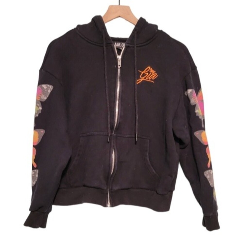 I.AM.GIA Aporia Butterfly Zip Up Hoodie Size XS